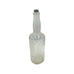 Antique Clear Glass Embossed Barbers Bottle 
