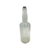 Antique Clear Glass Embossed Barbers Bottle
