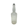 Antique Clear Glass Embossed Barbers Bottle