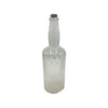 Antique Clear Glass Embossed Barbers Bottle