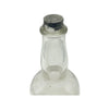 Antique Clear Glass Embossed Barbers Bottle
