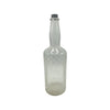 Antique Clear Glass Embossed Barbers Bottle