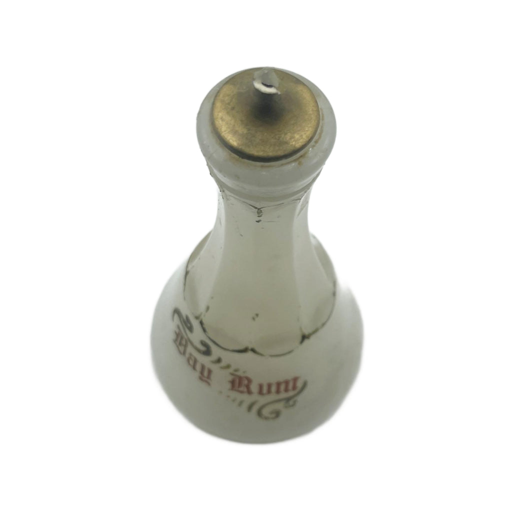 Antique Milk Glass “Bay Rum” Barber Bottle
