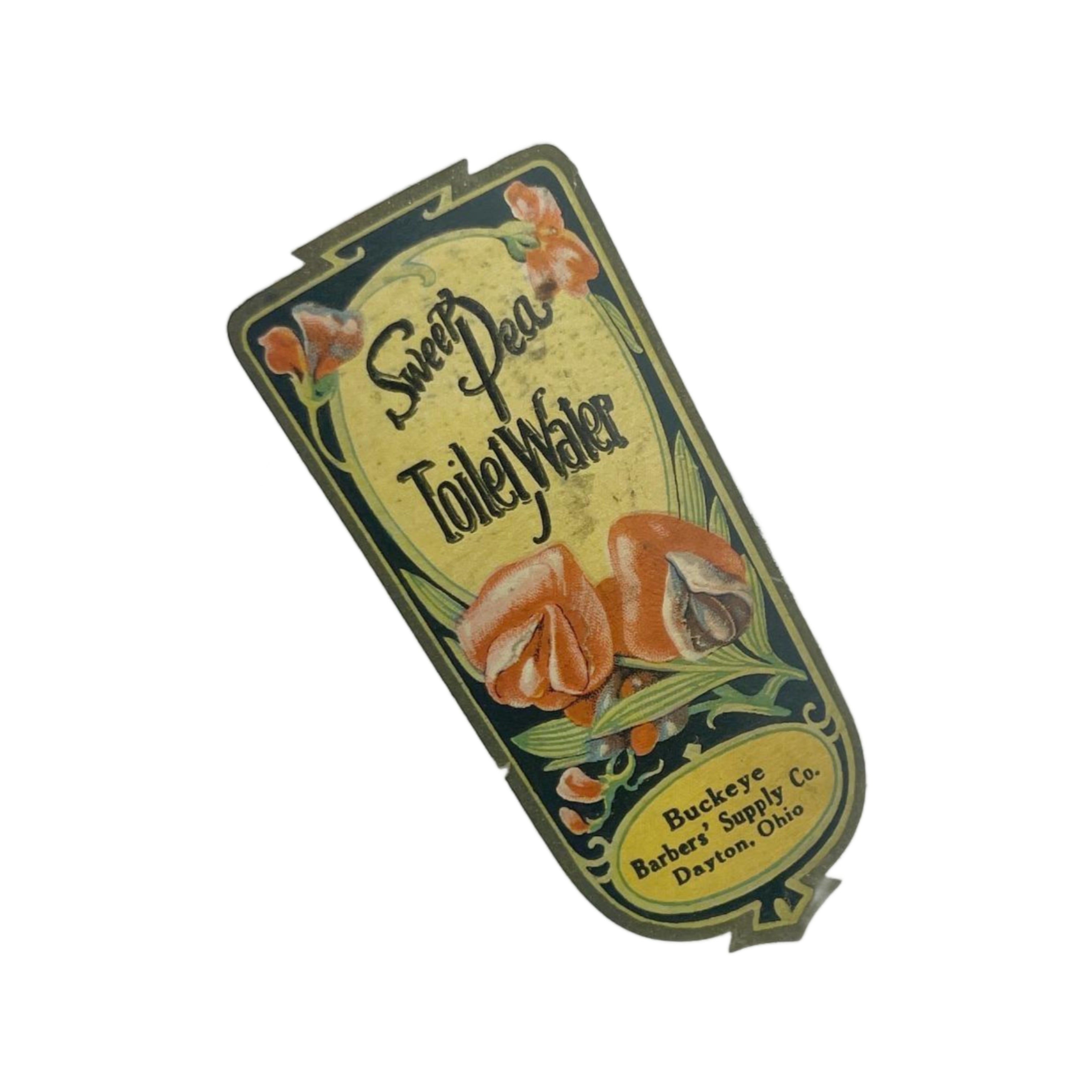 Antique Sweet Pea Toilet Water Barber Bottle