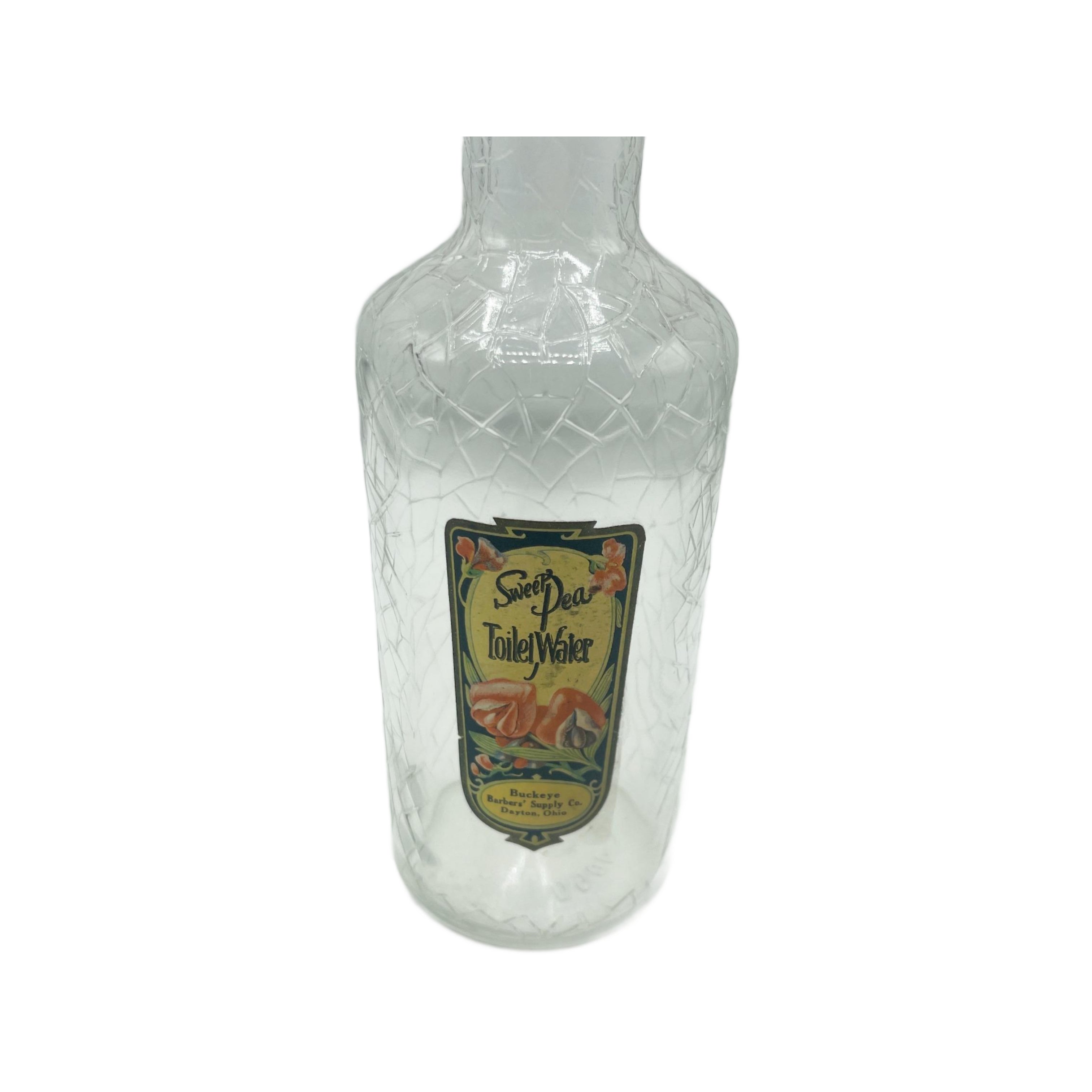 Antique Sweet Pea Toilet Water Barber Bottle