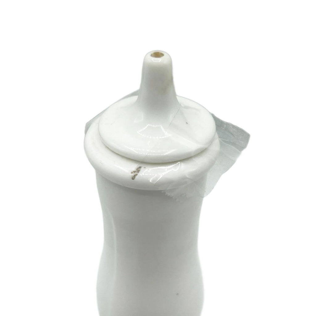 Antique Milk Glass Toilet Water Barber Bottle