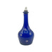 Antique Cobalt Blue Glass Barber Bottle  W/ Floral Design