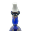 Antique Cobalt Blue Art Nouveau Floral Gilded Barbers Bottle