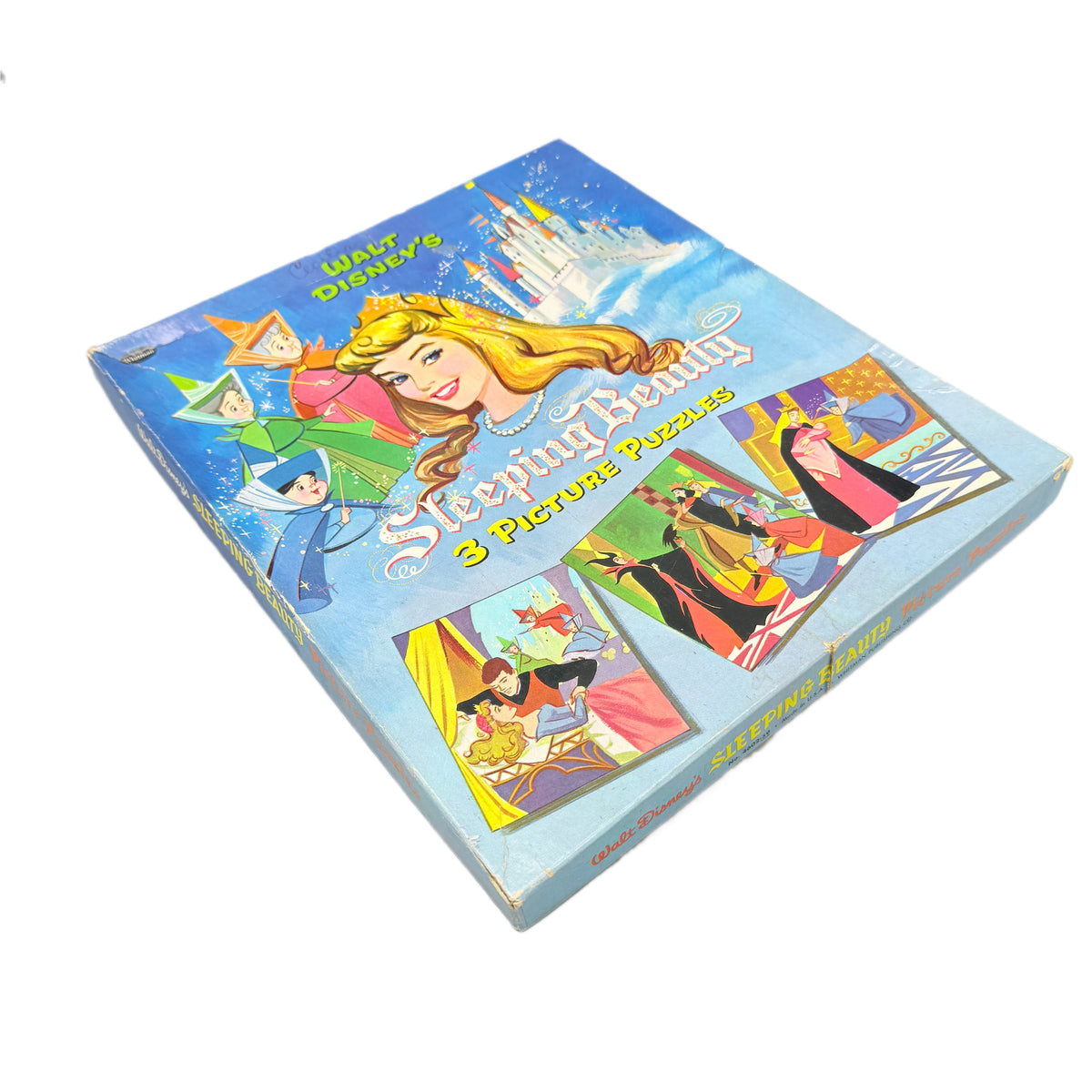 Vintage 1958 Disney Sleeping Beauty 3 Picture Puzzles (Complete)