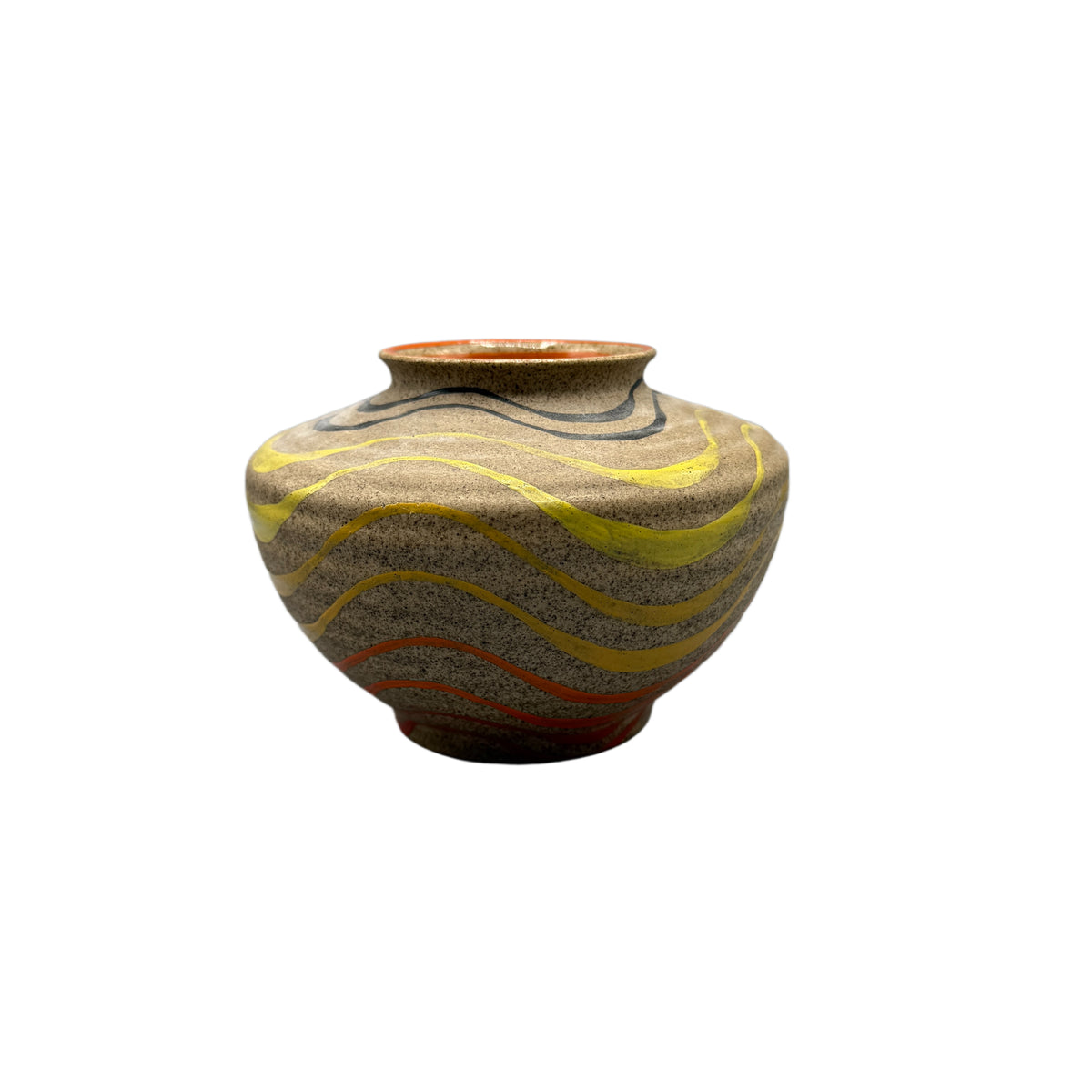 Vintage Mid Century Modern Bizarre Clarice Cliff Hand Painted Vase