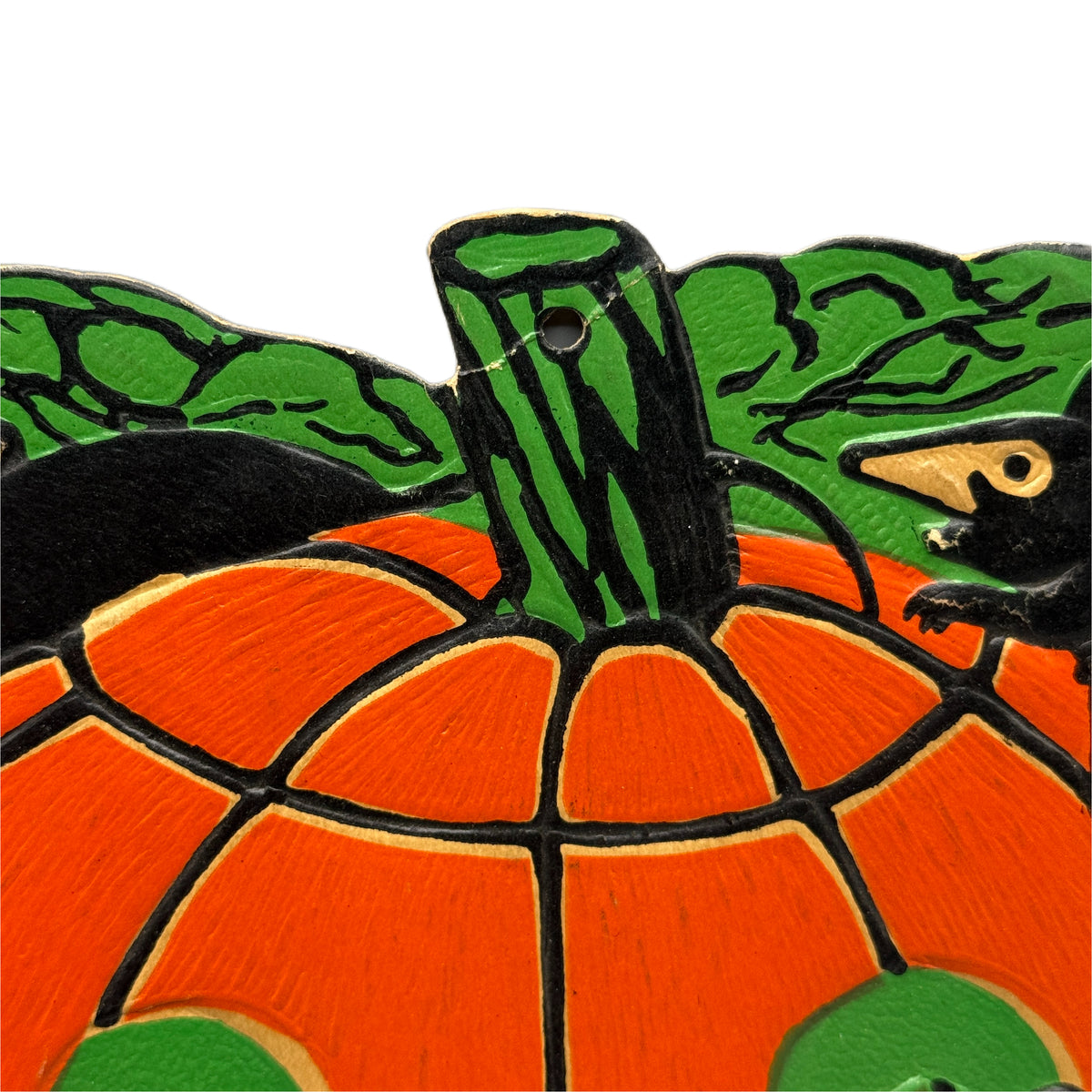 Vintage 1930's-1940's Beistle Halloween Die-Cut Jack O' Lantern & Mice