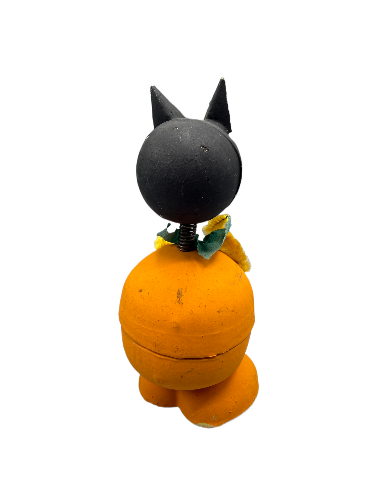 Vintage Western Germany Halloween Black Cat Bobblehead Candy Container