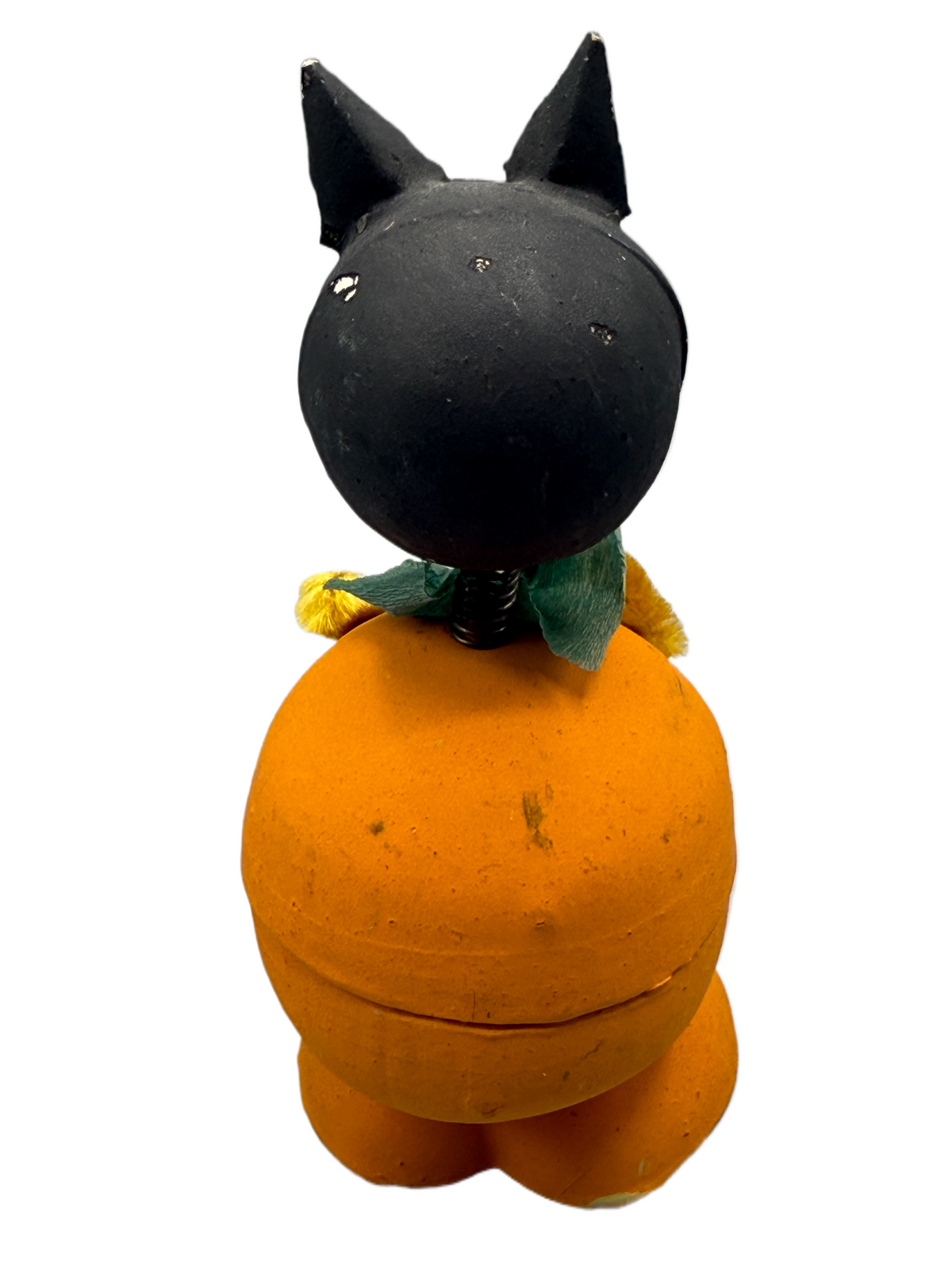 Vintage Western Germany Halloween Black Cat Bobblehead Candy Container