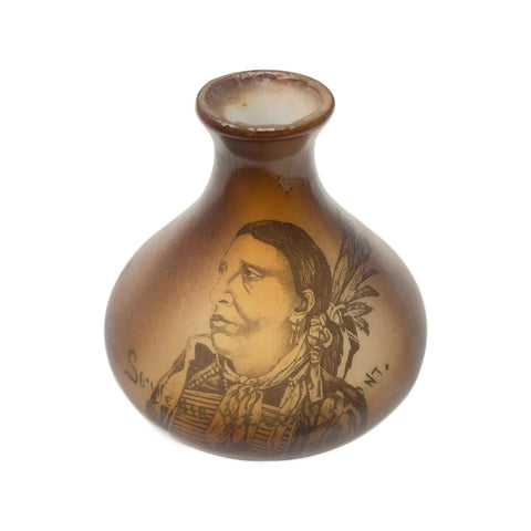 Vintage Souvenir Of Helena Montana Indian Vase