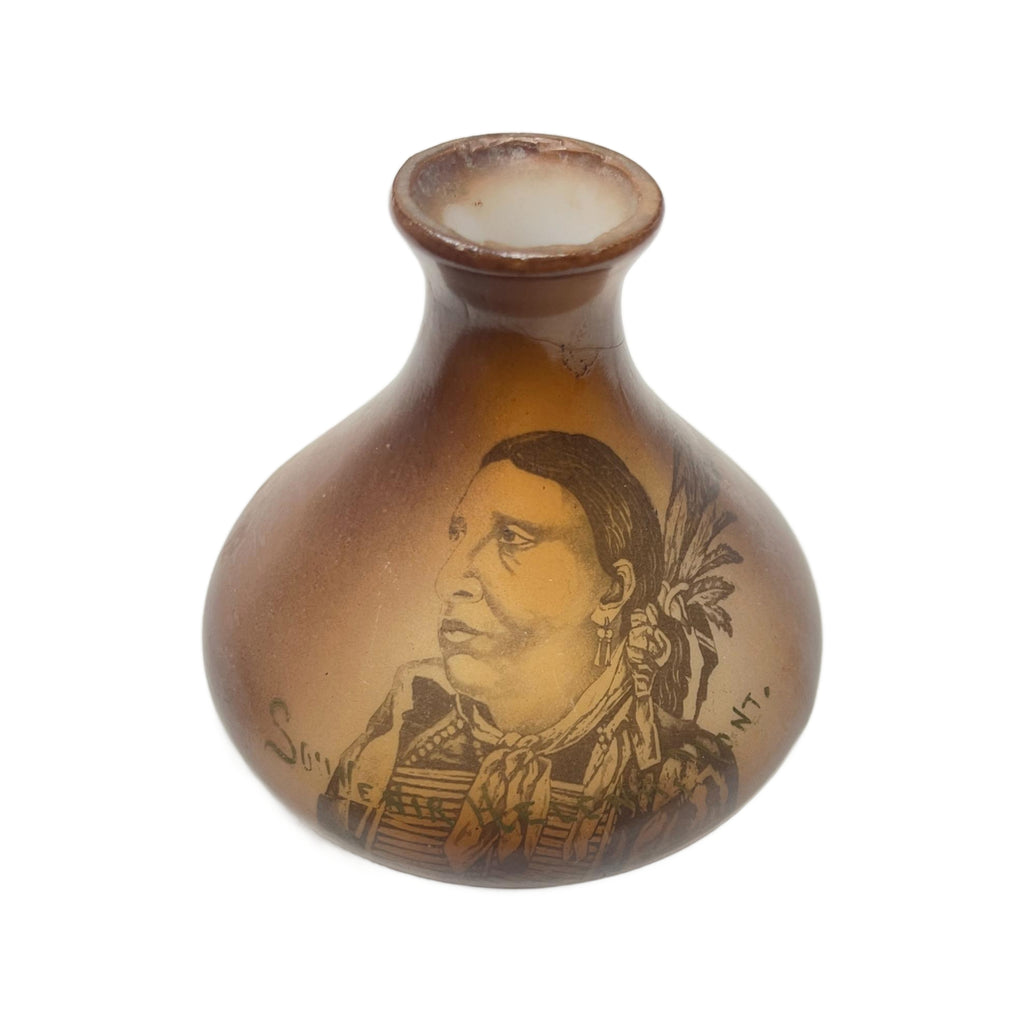 Vintage Souvenir Of Helena Montana Indian Vase