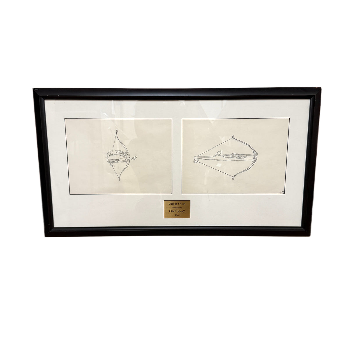 1961 Original Chuck Jones Pencil Drawings W/ Papers "Zip N' Snort" Wile E. Coyote