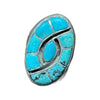 Vintage Old Pawn Sterling Silver Men’s Turquoise Ring