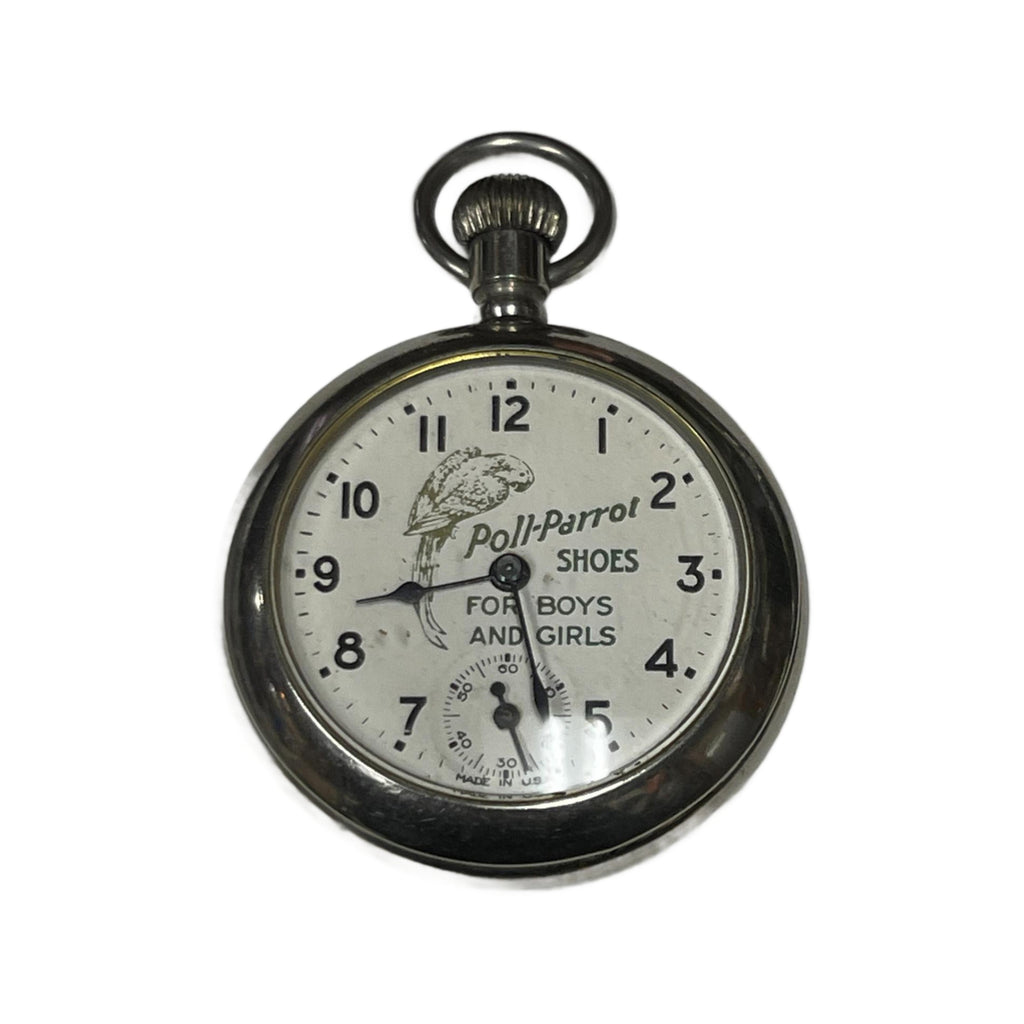Vintage Promotional Poll Parrot Shoes Pocket Watch