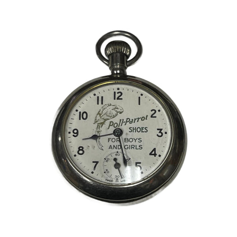 Vintage Promotional Poll Parrot Shoes Pocket Watch
