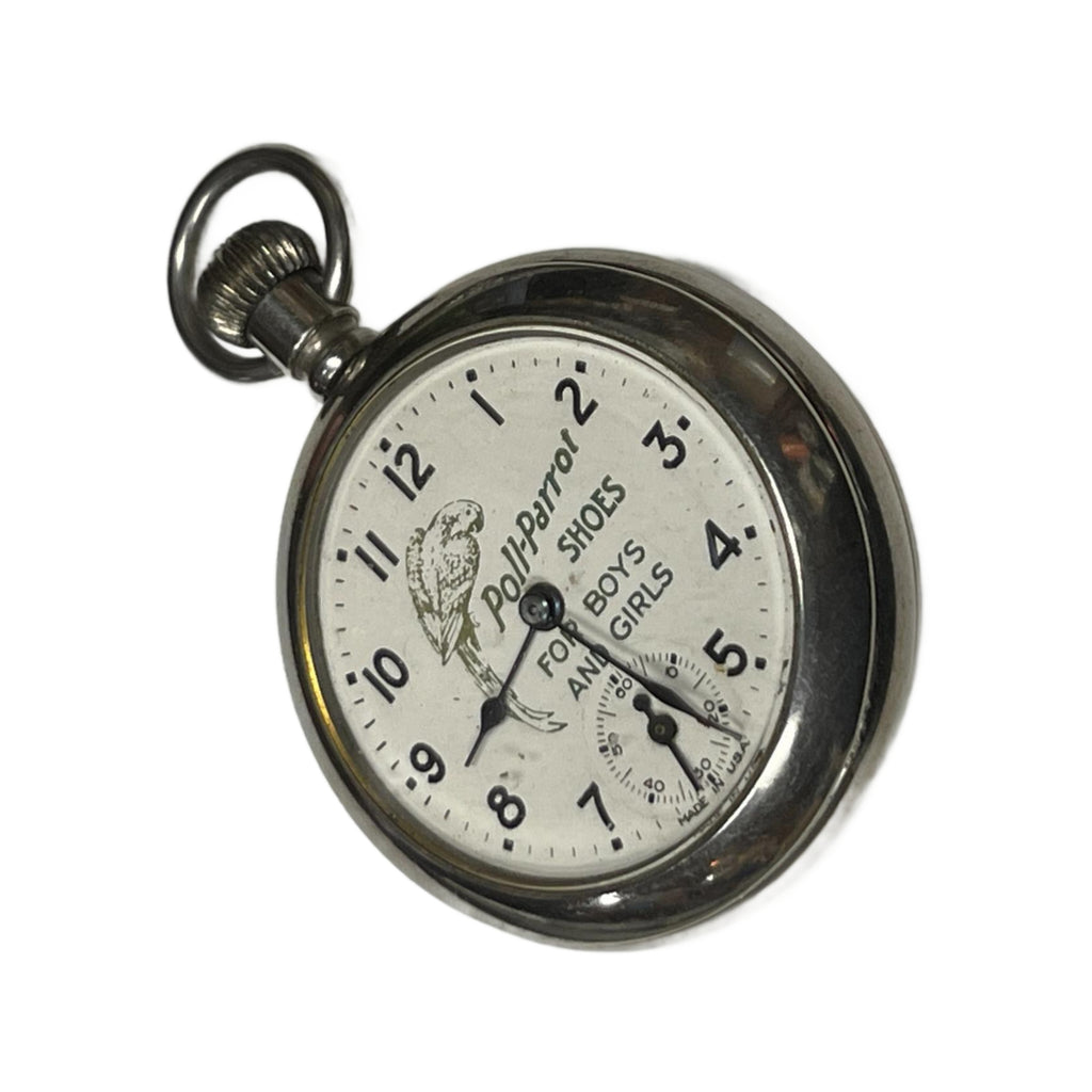 Vintage Promotional Poll Parrot Shoes Pocket Watch