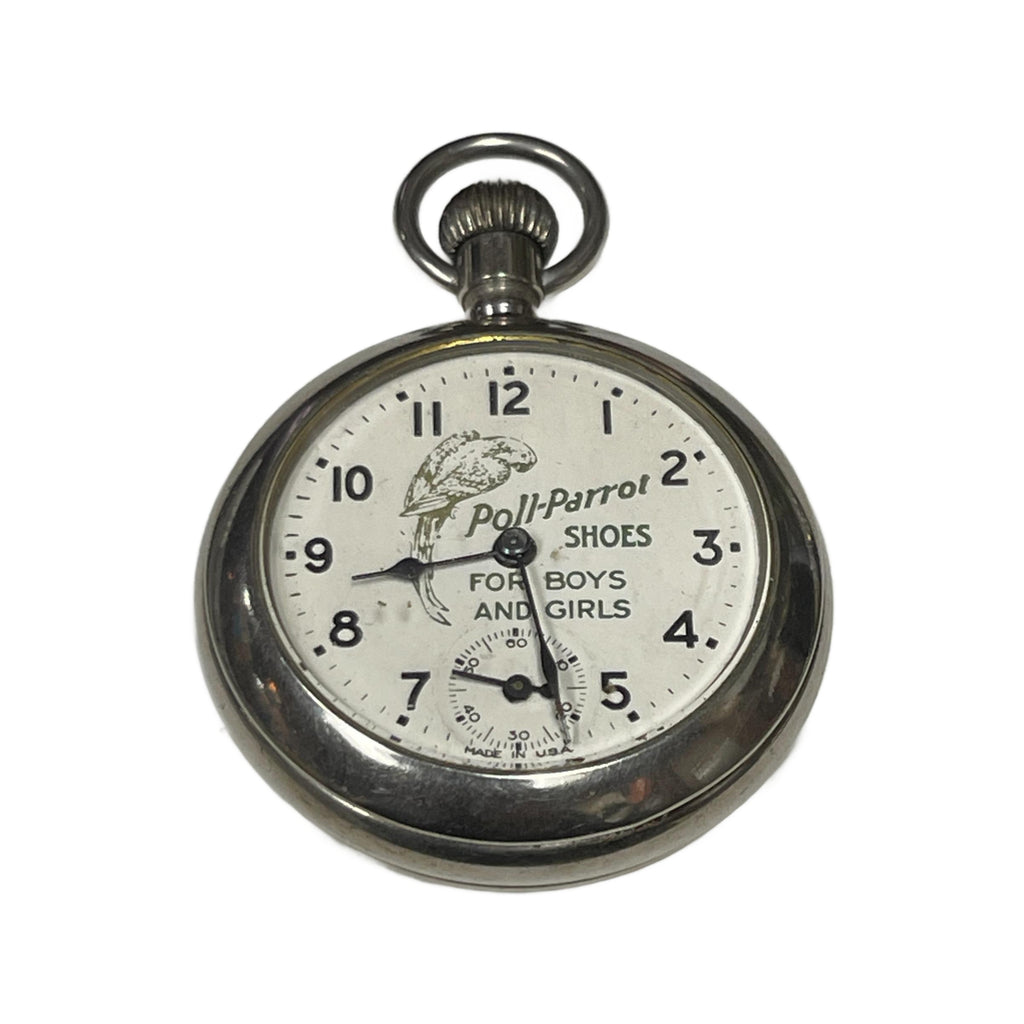 Vintage Promotional Poll Parrot Shoes Pocket Watch