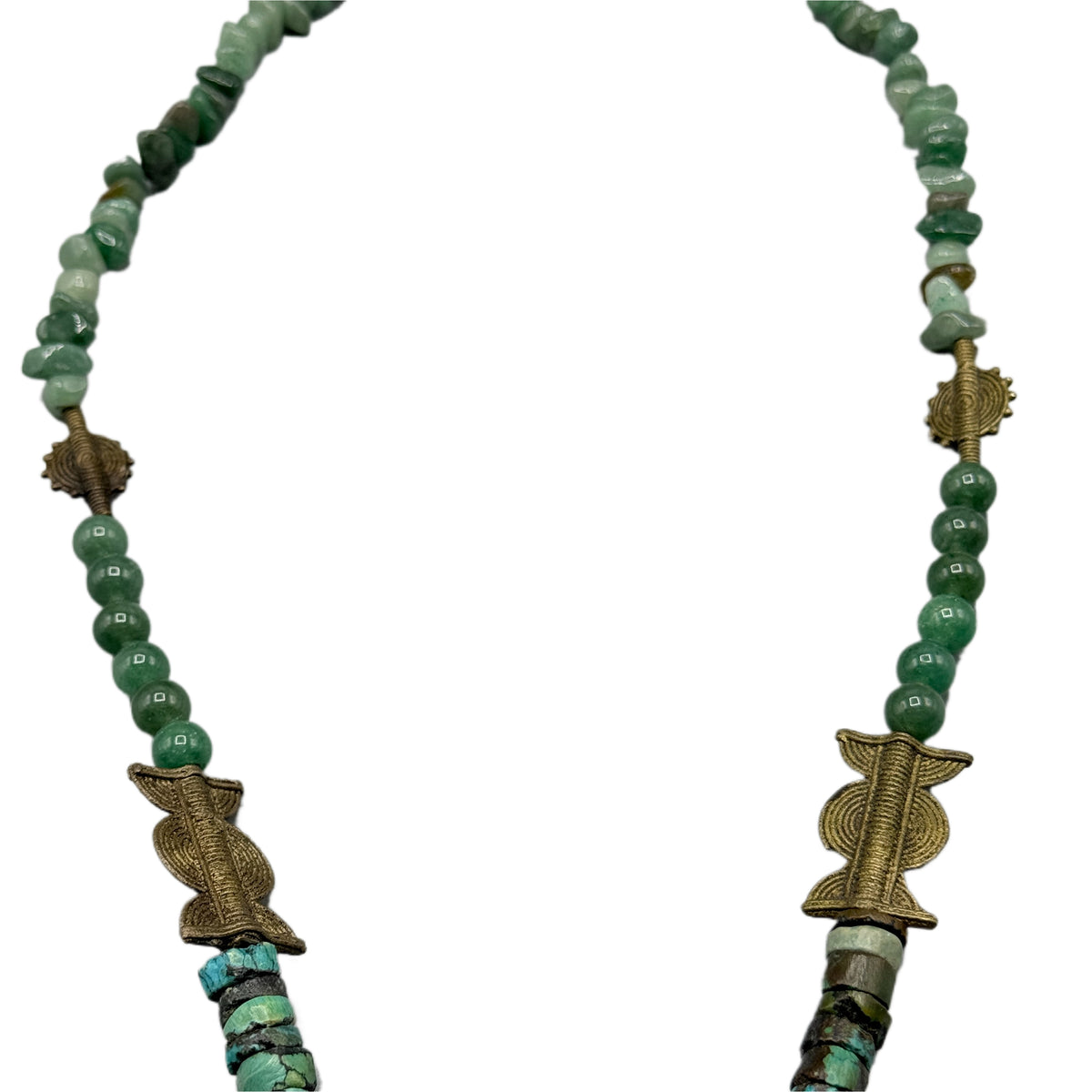 Vintage 30” “Z” Agate Beaded Western Necklace