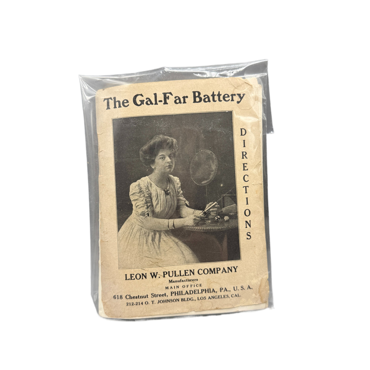 Antique Gal-Far Medical Electrotherapy Battery Set w/ Original Instructions (Untested)