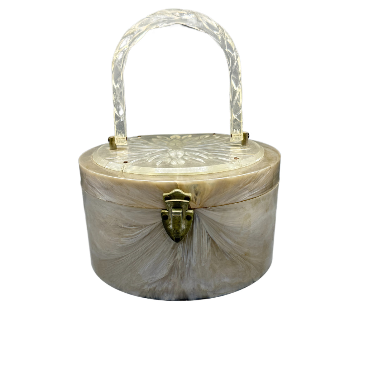 Vintage 1950's Lucite Pearlized Purse