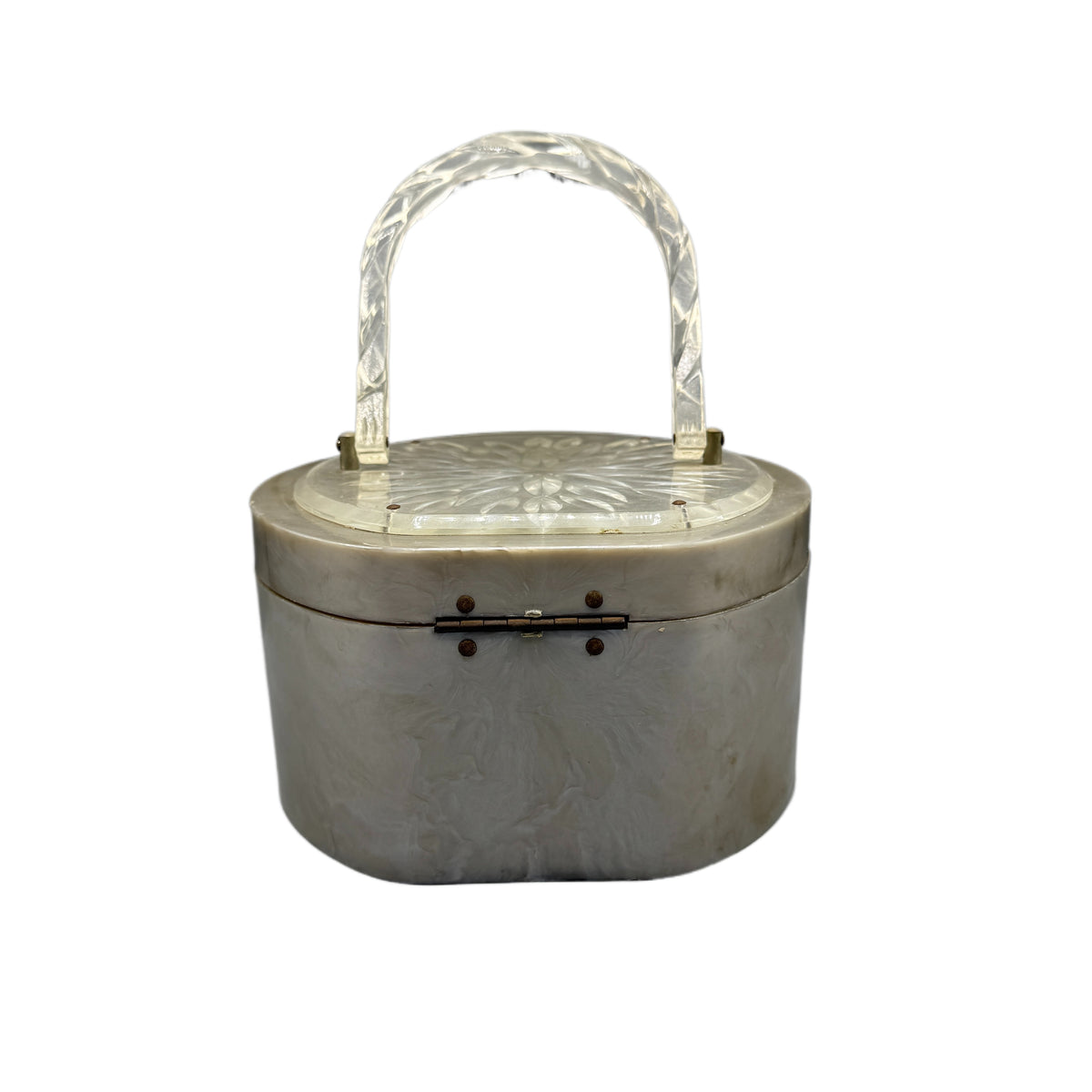 Vintage 1950's Lucite Pearlized Purse