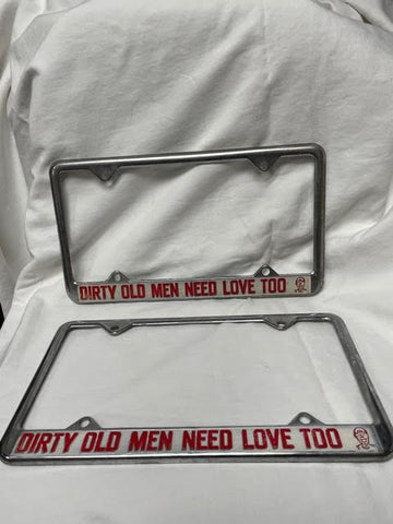 Vintage Pair of Dirty Old Men License Plate Frames