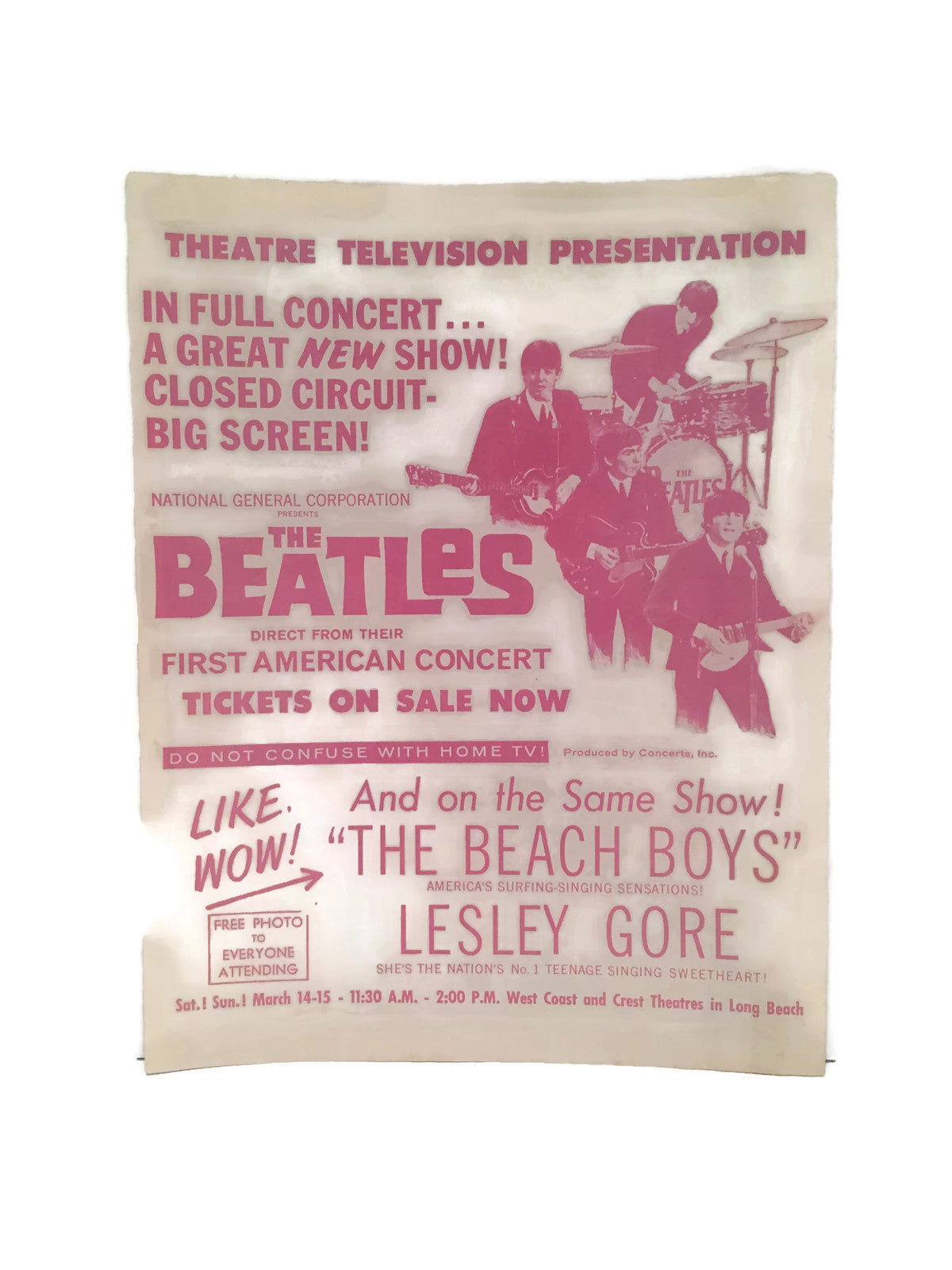 Group of 3 Original Beatles Items c. 1964