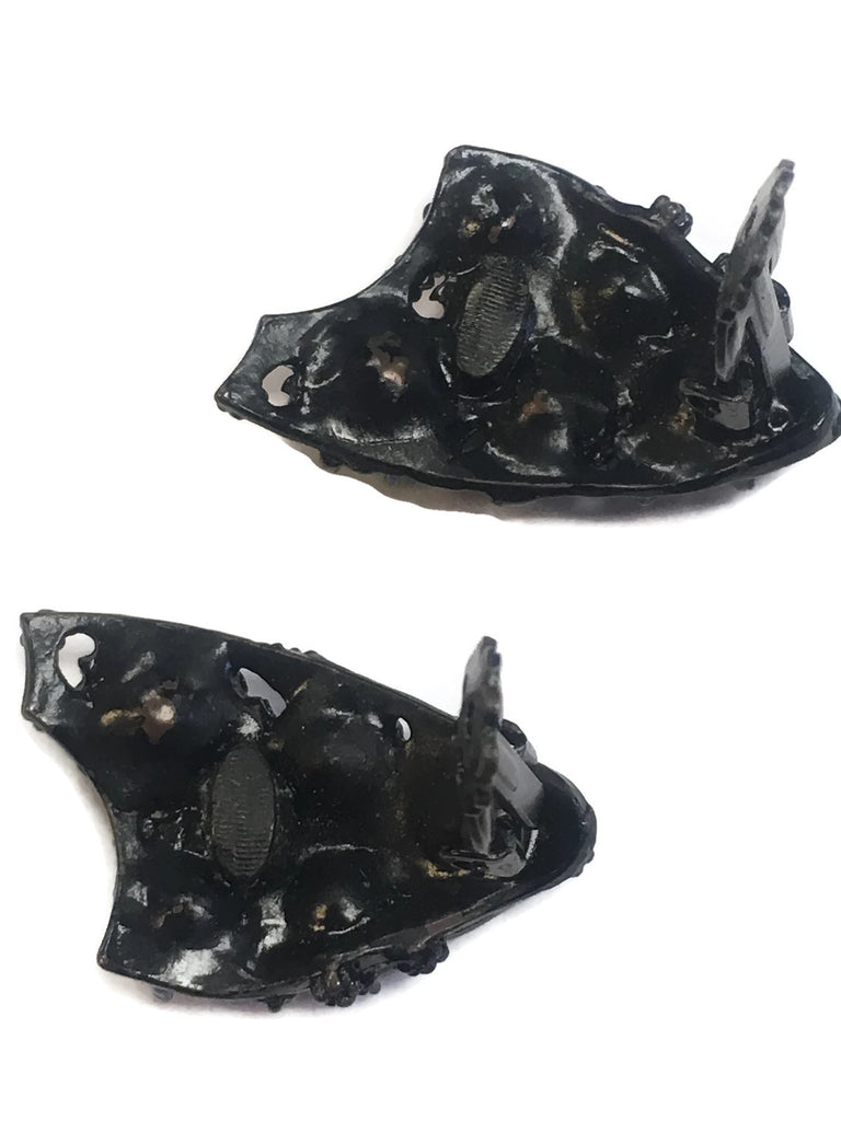 Rivoli Rhinestone Butterfly Brooch & Clip Earring Set