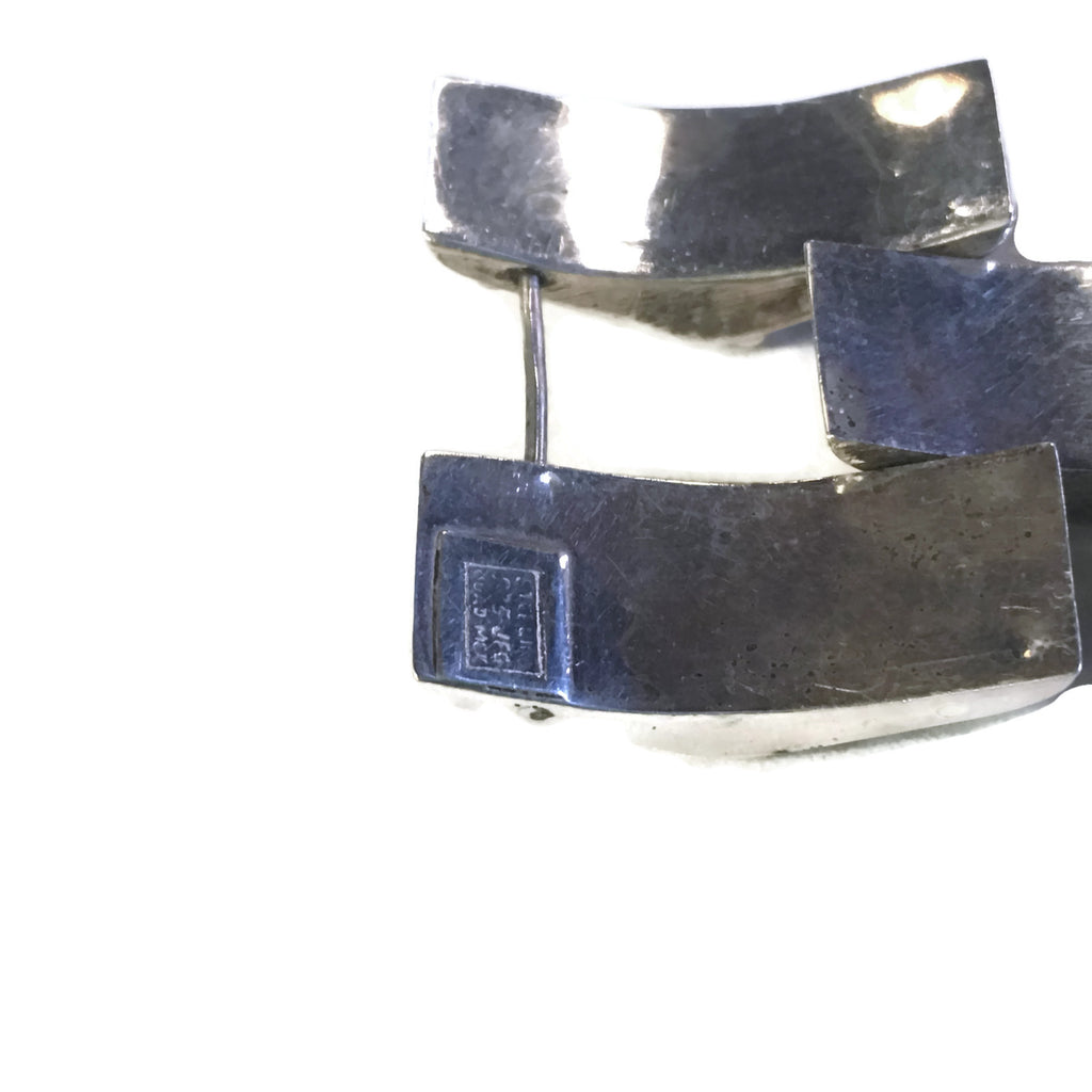 Vintage Sterling Silver Tank Bracelet Circa 1930's