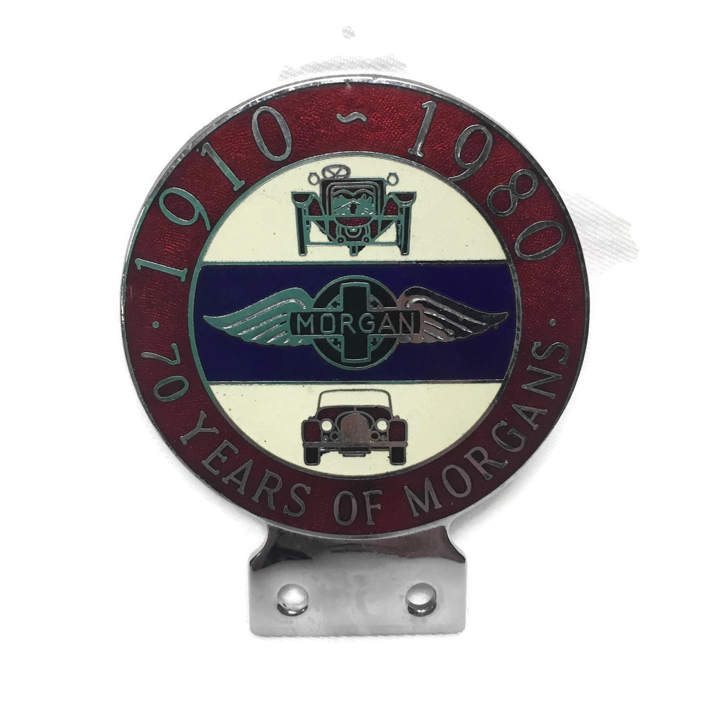 Rare Morgan 70th Anniversary 1910-1980 Grille Badge