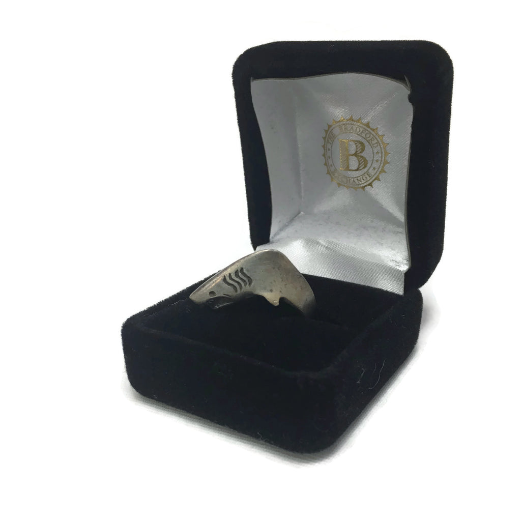 Vintage Sterling Silver Shark Ring