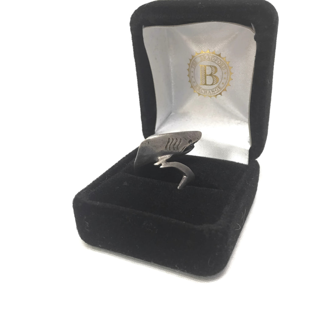Vintage Sterling Silver Shark Ring