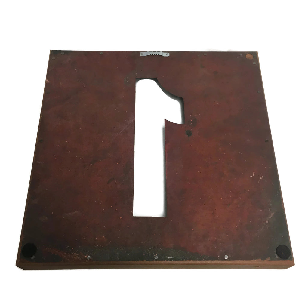 Wood Framed Vintage Copper Stencil #1