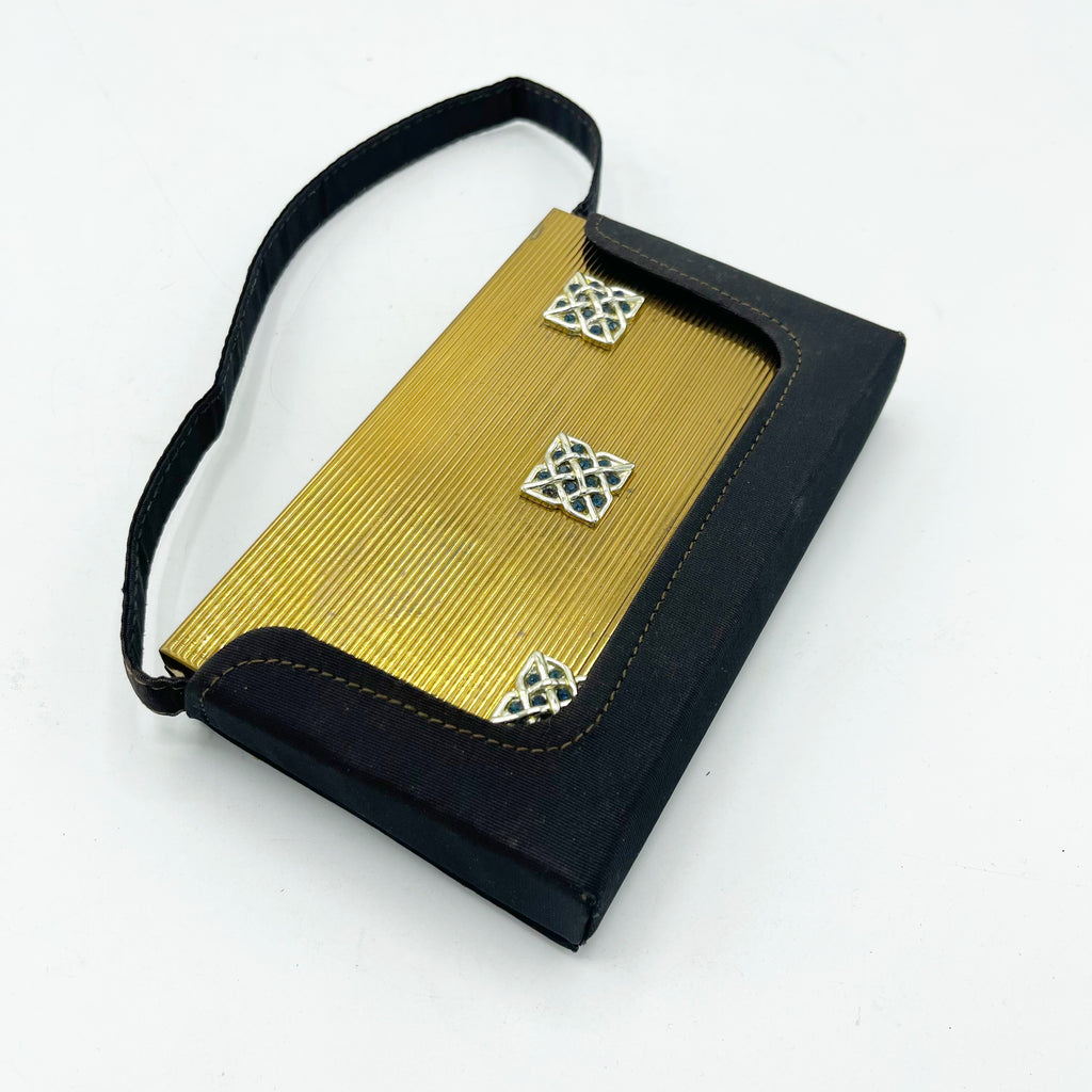 Vintage Gold Toned Volupte Purse Style Compact