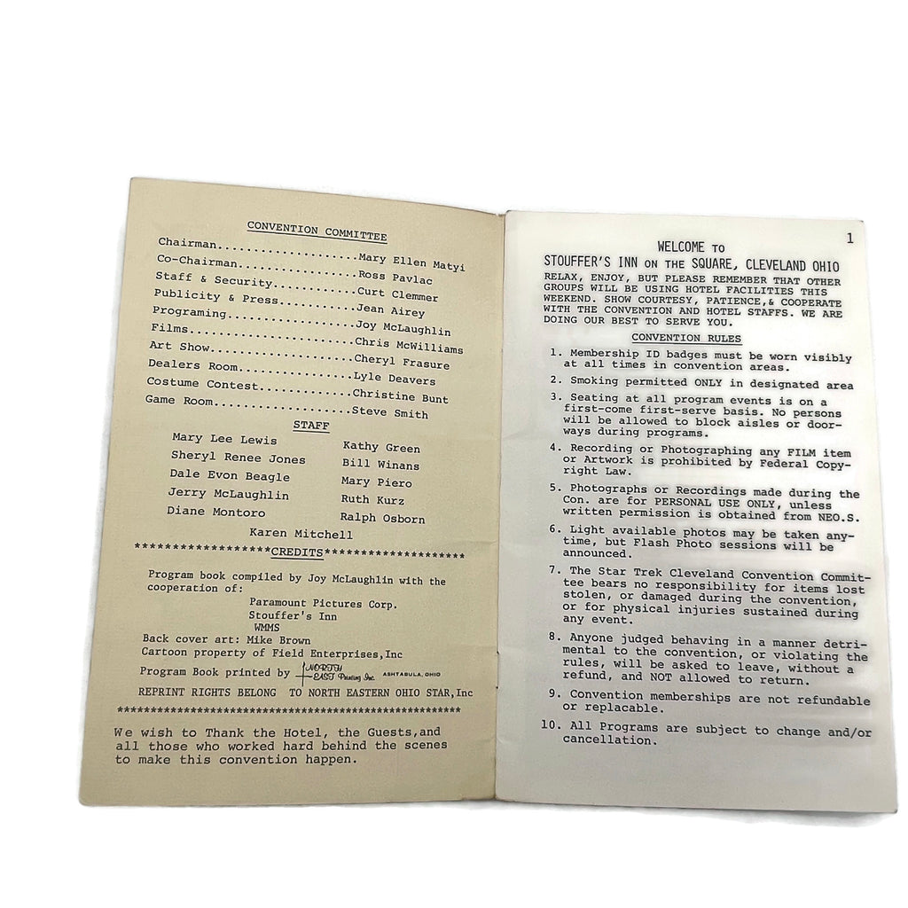Vintage Cleveland Star Trek Autographed Program