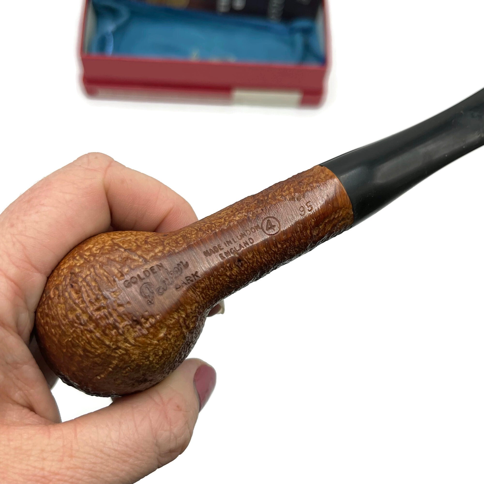N.O.S. Golden Parker Bark Pipe #95 W/ Original Box