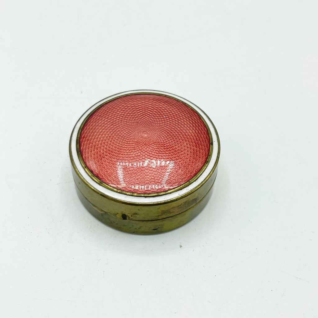 Vintage Round Enamel Top Compact