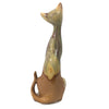 Mid Century Modern Glazed Ceramic Cat Figurine