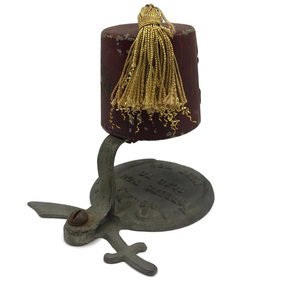 Vintage Rare 1922 Shriners Was Aluminum Fez Greeting Token