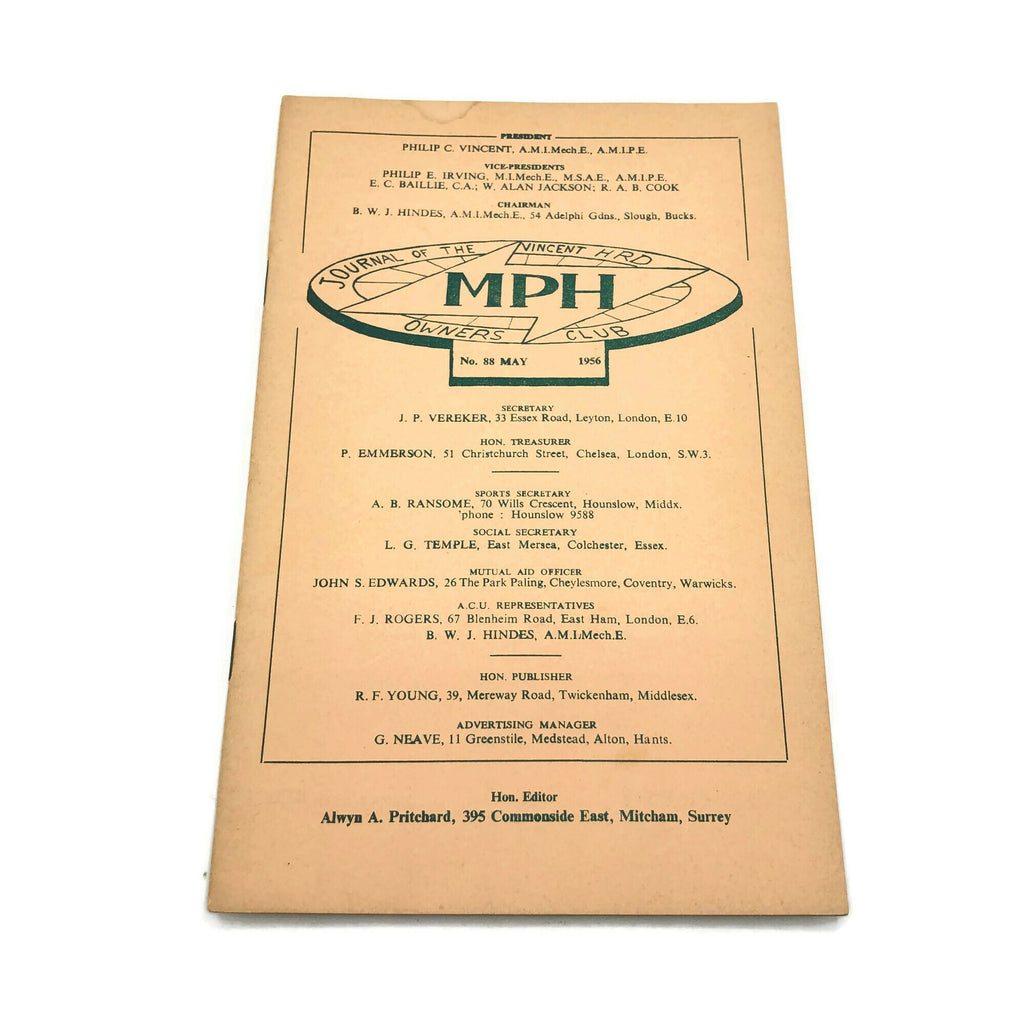 Vintage 1950’s Vincent Owners Club Magazine