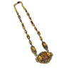 Vintage Art Deco Amber Czech Necklace