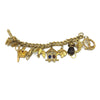 Vintage Costume Jewelry Chunky Gold Tone Charm Bracelet