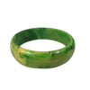 Vintage Marbled Green & Yellow Bakelite Bangle