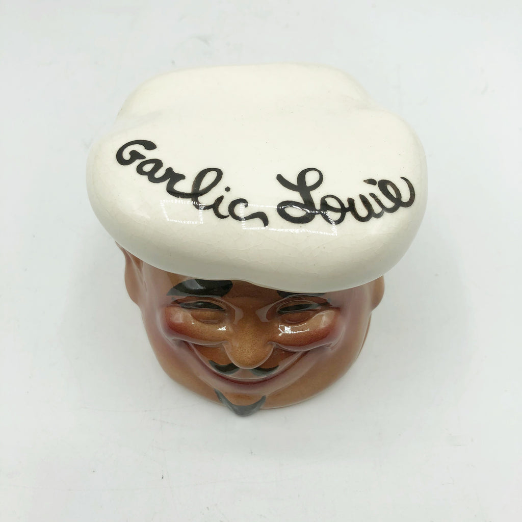 Vintage 1950’s Garlic Louie Ceramic Garlic Container