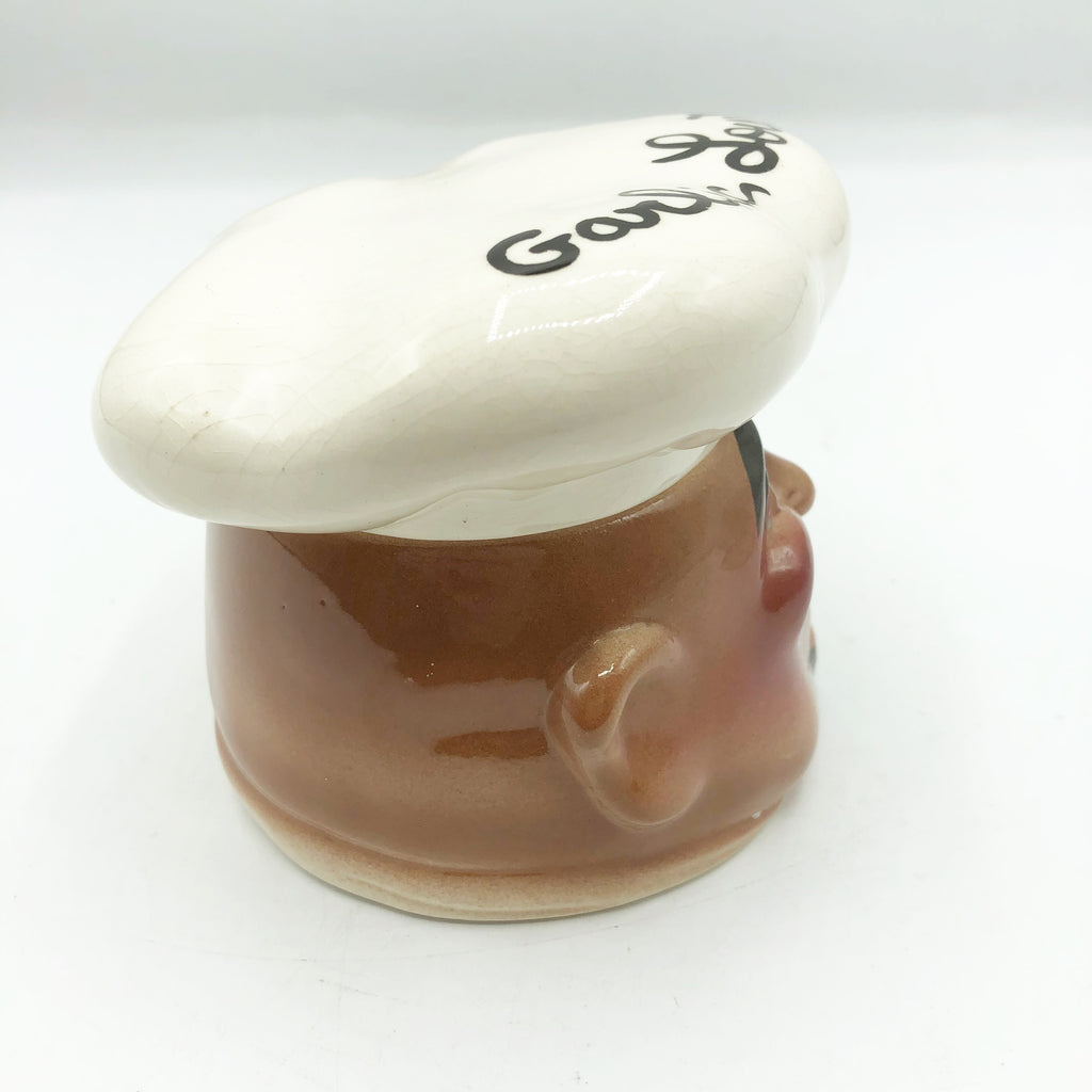 Vintage 1950’s Garlic Louie Ceramic Garlic Container