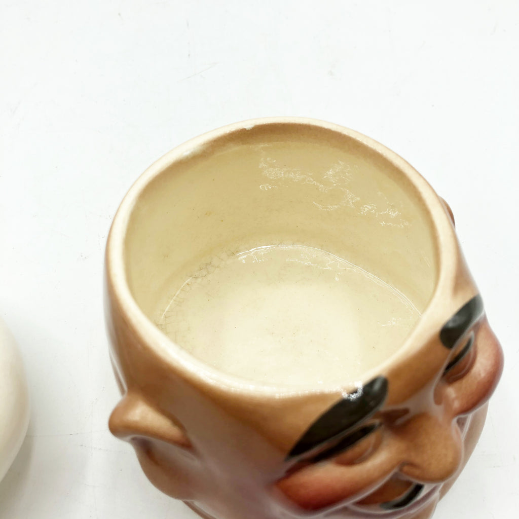 Vintage 1950’s Garlic Louie Ceramic Garlic Container